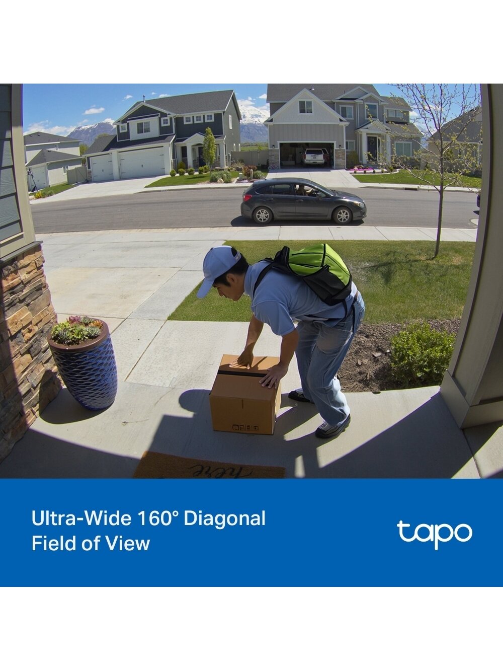 TP-LINK 2K Battery Video Doorbell | Tapo D205 | 3 MP | 2.4mm/F2.2 | IP54 | H.264 | Micro SD, Max. 512 5