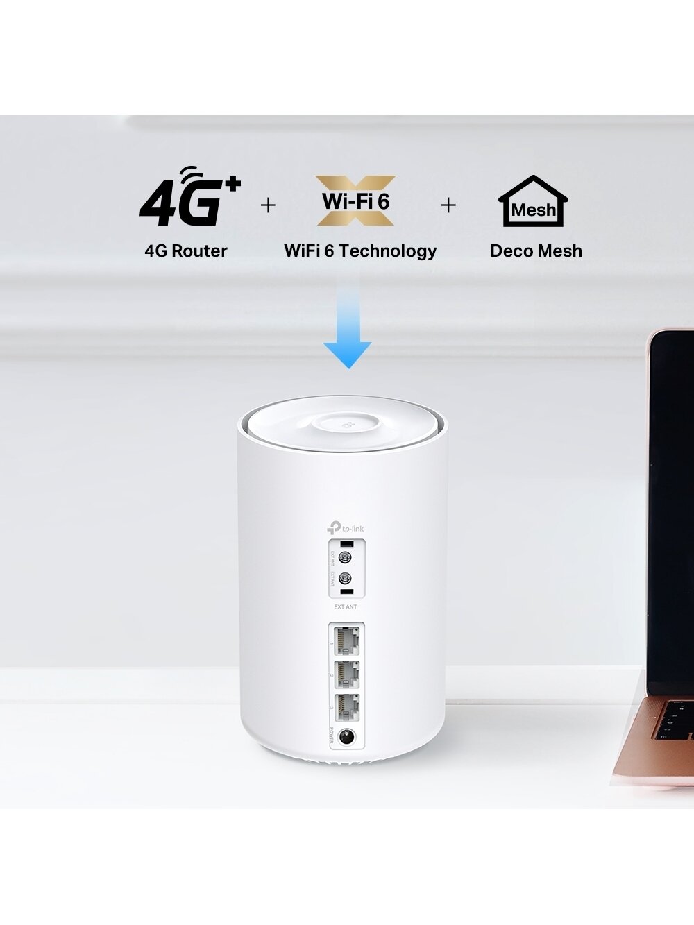 TP-LINK Deco X10-4G(1-pack) 4G+ AX1500 Whole Home Mesh Wi-Fi 6 Router | TP-LINK 4G+ AX1500 Whole Home Mesh Wi-Fi 6 Router | Deco X10-4G (1-pack) | 802.11ax | 1201 Mbit/s | Mesh Support No | MU-MiMO No | No mobile broadband 5