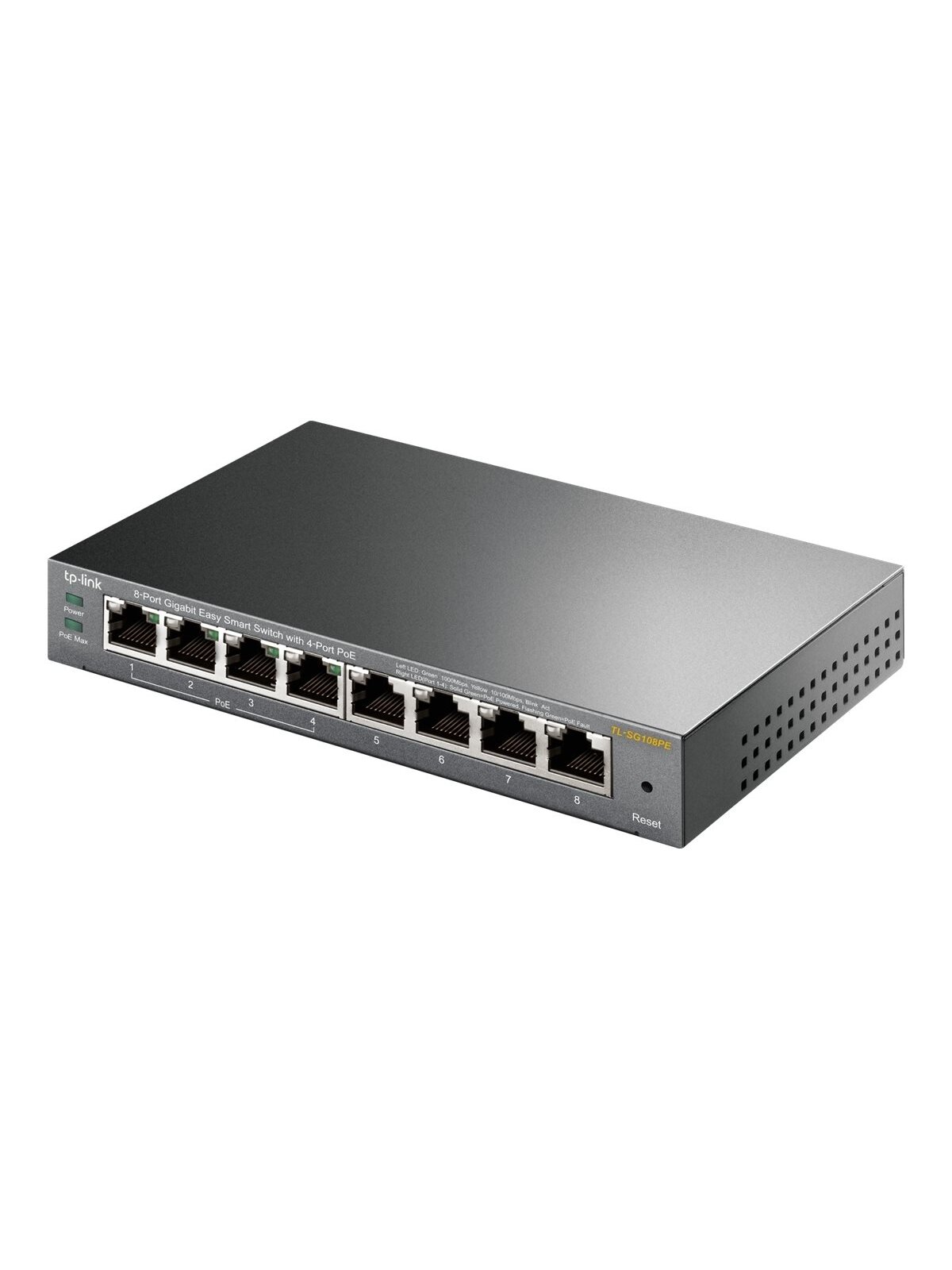 TP-LINK | Smart Switch | TL-SG108PE | Web Managed | Desktop | Gigabit Ethernet (copper) ports quantity 4 | PoE+ ports quantity 4 | Power supply type External | 36 month(s) 1 TP-LINK | Smart Switch | TL-SG108PE | Web Managed | Desktop | Gigabit Ethernet (copper) ports quantity 4 | PoE+ ports quantity 4 | Power supply type External | 36 month(s) 1