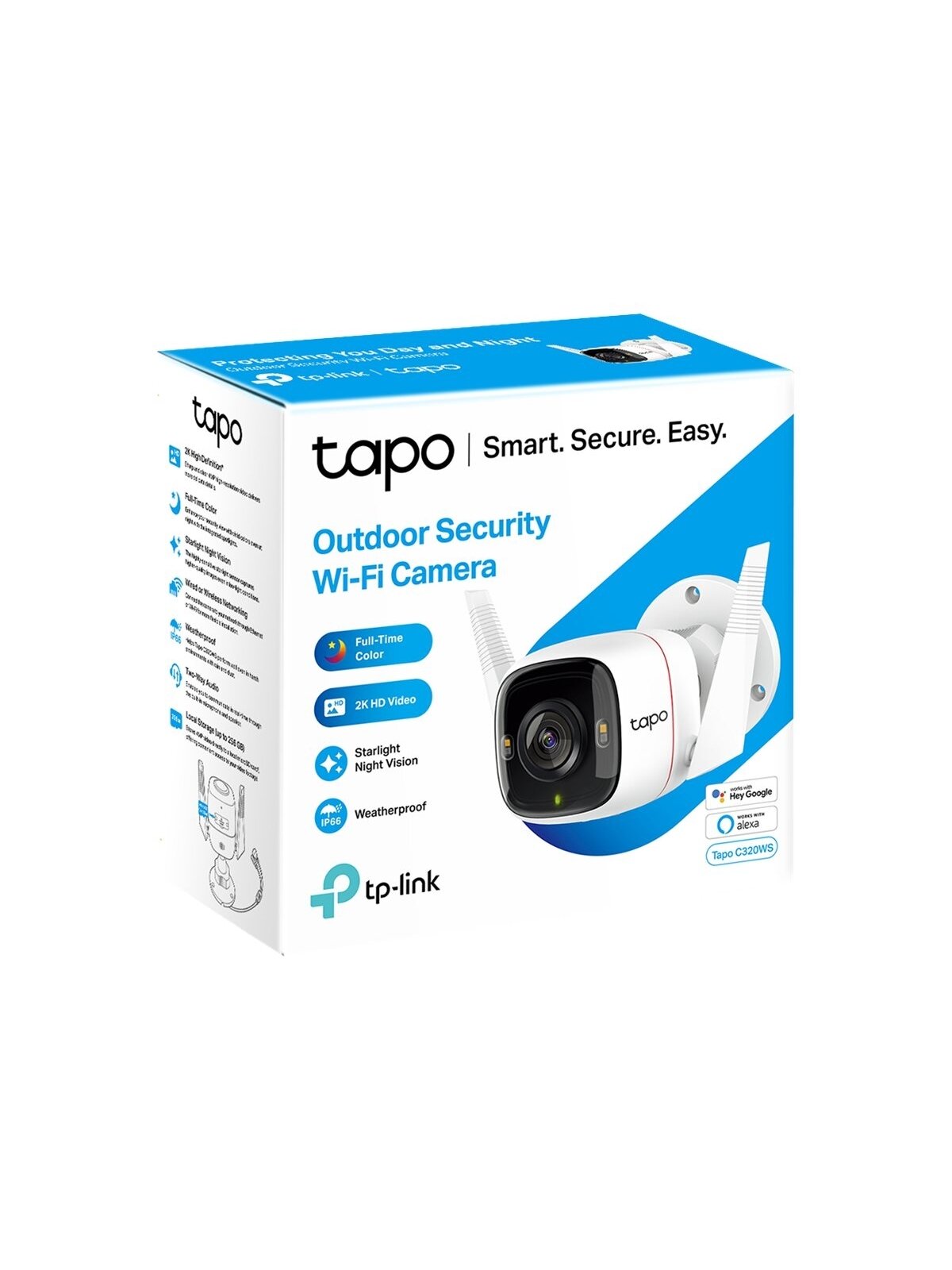 TP-Link Tapo C320WS Outdoor Security Wi-Fi Camera | TP-LINK | Outdoor Security Wi-Fi Camera | C320WS | Bullet | 4 MP | 3.89 mm | IP66 | H.264 | MicroSD 2 TP-Link Tapo C320WS Outdoor Security Wi-Fi Camera | TP-LINK | Outdoor Security Wi-Fi Camera | C320WS | Bullet | 4 MP | 3.89 mm | IP66 | H.264 | MicroSD 2
