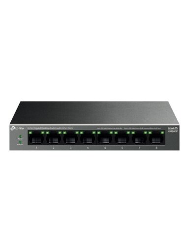 TP-LINK | 8-Port Gigabit Desktop Switch with 8-Port PoE+ | LS108GP | Unmanaged | Desktop