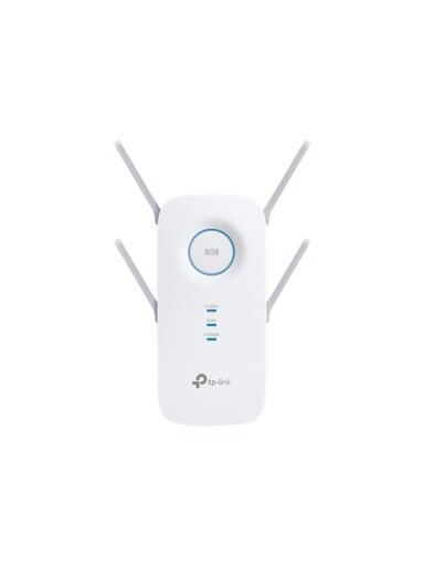 TP-LINK | AC2600 Wi-Fi Range Extender | RE650 | 802.11ac | 2.4GHz/5GHz | 800+1733 Mbit/s | 10/100/1000 Mbit/s | Ethernet LAN (RJ-45) ports 1 | MU-MiMO Yes | no PoE | Antenna type 4xExternal | No TP-LINK | AC2600 Wi-Fi Range Extender | RE650 | 802.11ac | 2.4GHz/5GHz | 800+1733 Mbit/s | 10/100/1000 Mbit/s | Ethernet LAN (RJ-45) ports 1 | MU-MiMO Yes | no PoE | Antenna type 4xExternal | No