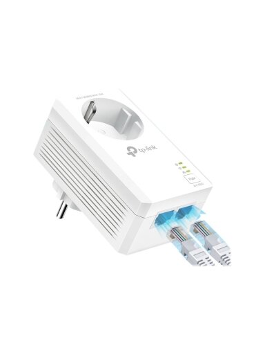TP-LINK | AV1000 2-Port Gigabit Passthrough Powerline Starter Kit | TL-PA7027P KIT | 10/100/1000 Mbit/s | Ethernet LAN (RJ-45) ports 2 | No Wi-Fi | Extra socket