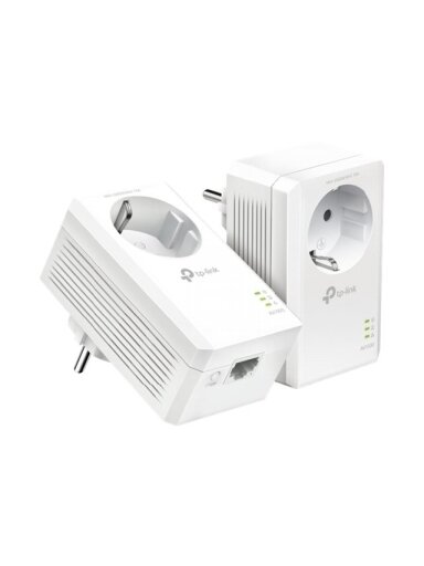 TP-LINK | AV1000 Gigabit Passthrough Powerline Starter Kit | TL-PA7017P KIT | 10/100/1000 Mbit/s | Ethernet LAN (RJ-45) ports 1 | No Wi-Fi | Extra socket