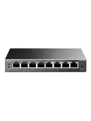 TP-LINK | Smart Switch | TL-SG108PE | Web Managed | Desktop | Gigabit Ethernet (copper) ports quantity 4 | PoE+ ports quantity 4 | Power supply type External | 36 month(s) TP-LINK | Smart Switch | TL-SG108PE | Web Managed | Desktop | Gigabit Ethernet (copper) ports quantity 4 | PoE+ ports quantity 4 | Power supply type External | 36 month(s)