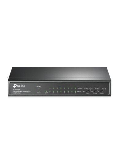 TP-LINK | Switch | TL-SF1009P | Unmanaged | Desktop | 10/100 Mbps (RJ-45) ports quantity 9 | PoE+ ports quantity 8 | Power supply type External TP-LINK | Switch | TL-SF1009P | Unmanaged | Desktop | 10/100 Mbps (RJ-45) ports quantity 9 | PoE+ ports quantity 8 | Power supply type External