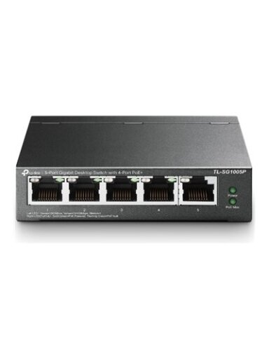 TP-LINK | Switch | TL-SG1005P | Unmanaged | Desktop | Gigabit Ethernet (copper) ports quantity 5 | Power over Ethernet (PoE) ports quantity 4 | Power supply type External | 36 month(s)
