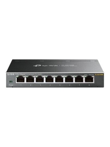 TP-LINK | Switch | TL-SG108E | Web managed | Wall mountable | Gigabit Ethernet (copper) ports quantity 8 | Power supply type External | 36 month(s)
