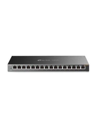 TP-LINK | Switch | TL-SG116E | Web managed | Wall mountable | Gigabit Ethernet (copper) ports quantity 16 | Power supply type External | 36 month(s)