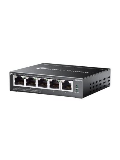 TP-LINK | Omada 5-Port Gigabit Easy Managed Switch with 4-Port PoE+ | ES205GP | Desktop/Wall mountable TP-LINK | Omada 5-Port Gigabit Easy Managed Switch with 4-Port PoE+ | ES205GP | Desktop/Wall mountable