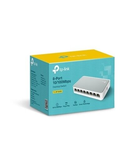 TP-LINK | Switch | TL-SF1008D | Unmanaged | Desktop | 10/100 Mbps (RJ-45) ports quantity 8 | Power supply type External | 36 month(s) 6 TP-LINK | Switch | TL-SF1008D | Unmanaged | Desktop | 10/100 Mbps (RJ-45) ports quantity 8 | Power supply type External | 36 month(s) 6