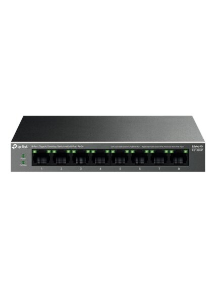 TP-LINK | 8-Port Gigabit Desktop Switch with 8-Port PoE+ | LS108GP | Unmanaged | Desktop