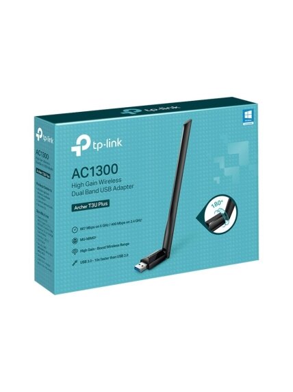 TP-LINK | Dual Band USB Adapter | Archer T3U Plus 5 TP-LINK | Dual Band USB Adapter | Archer T3U Plus 5