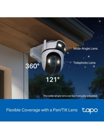 TP-LINK | Dual Lens Security Wi-Fi Camera | Tapo C545D | Dome | 3 MP | 6mm | IP66 | H.264 | MicroSD, up to 512 GB 11 TP-LINK | Dual Lens Security Wi-Fi Camera | Tapo C545D | Dome | 3 MP | 6mm | IP66 | H.264 | MicroSD, up to 512 GB 11