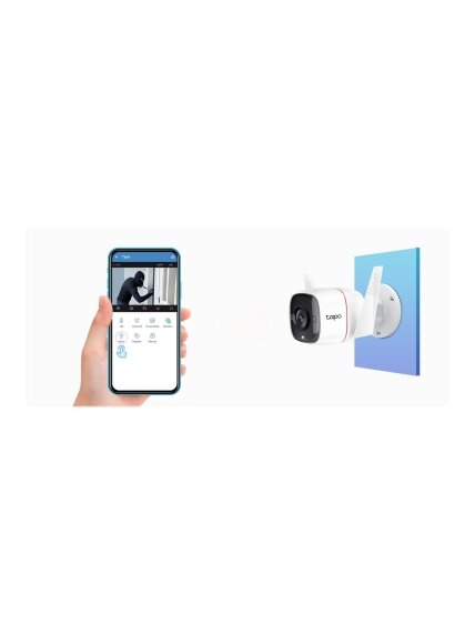 TP-LINK | Outdoor Security Wi-Fi Camera | TC65 | Bullet | 3 MP | 3.89 mm/F2.2 | H.264 | Micro SD, Max. 128GB 2 TP-LINK | Outdoor Security Wi-Fi Camera | TC65 | Bullet | 3 MP | 3.89 mm/F2.2 | H.264 | Micro SD, Max. 128GB 2
