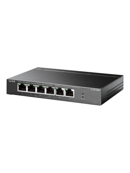 TP-LINK | Switch | TL-SF1006P | Unmanaged | Desktop | 10/100 Mbps (RJ-45) ports quantity 6 | PoE+ ports quantity 4 | Power supply type External 1 TP-LINK | Switch | TL-SF1006P | Unmanaged | Desktop | 10/100 Mbps (RJ-45) ports quantity 6 | PoE+ ports quantity 4 | Power supply type External 1
