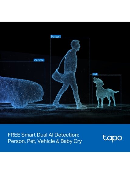 TP-LINK Tapo C245D | Dual Lens Pan/Tilt Security Camera | Dome | 3 MP | 3.1mm/F1.6 | MicroSD Card up to 512 GB 8 TP-LINK Tapo C245D | Dual Lens Pan/Tilt Security Camera | Dome | 3 MP | 3.1mm/F1.6 | MicroSD Card up to 512 GB 8