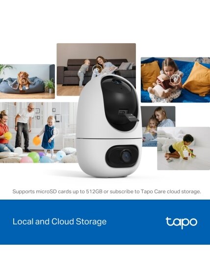 TP-LINK Tapo C245D | Dual Lens Pan/Tilt Security Camera | Dome | 3 MP | 3.1mm/F1.6 | MicroSD Card up to 512 GB 9 TP-LINK Tapo C245D | Dual Lens Pan/Tilt Security Camera | Dome | 3 MP | 3.1mm/F1.6 | MicroSD Card up to 512 GB 9