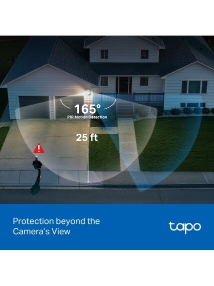 TP-LINK Tapo C710 | Pan/Tilt Security Floodlight Camera | 3 MP | F/2.0 | IP65 | H.264 | microSD up to 512 GB 4 TP-LINK Tapo C710 | Pan/Tilt Security Floodlight Camera | 3 MP | F/2.0 | IP65 | H.264 | microSD up to 512 GB 4