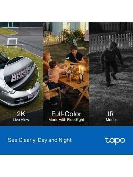 TP-LINK Tapo C710 | Pan/Tilt Security Floodlight Camera | 3 MP | F/2.0 | IP65 | H.264 | microSD up to 512 GB 5 TP-LINK Tapo C710 | Pan/Tilt Security Floodlight Camera | 3 MP | F/2.0 | IP65 | H.264 | microSD up to 512 GB 5