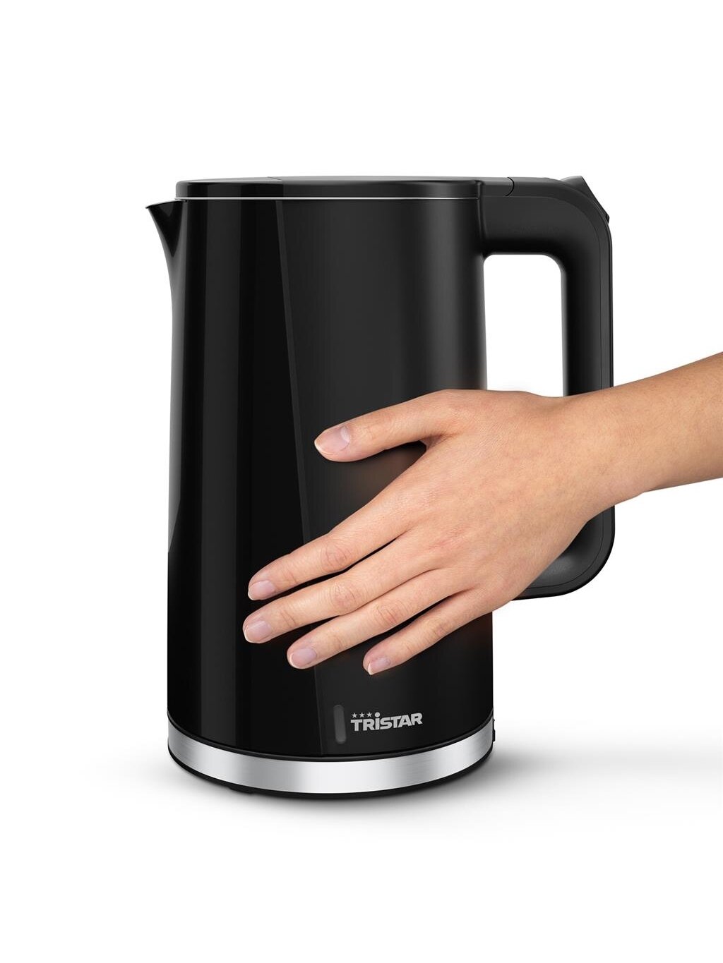 Tristar Double Walled Kettle | WK-3407 | Electric | 2200 W | 1.7 L | Plastic | 360° rotational base | Black 2 Tristar Double Walled Kettle | WK-3407 | Electric | 2200 W | 1.7 L | Plastic | 360° rotational base | Black 2