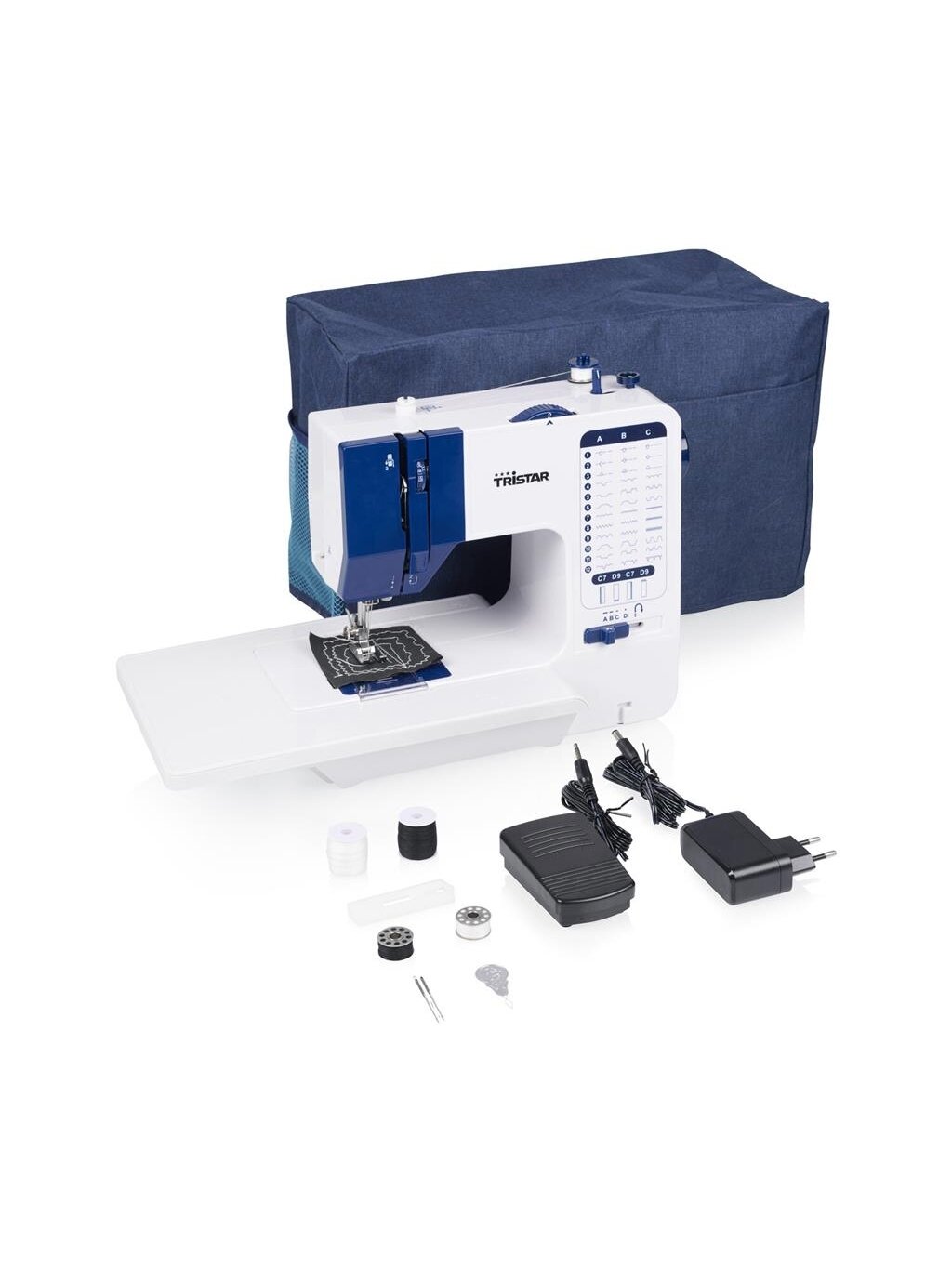 Tristar Sewing machine | SM-6005 | Number of stitches 38 | Number of buttonholes 1 | White/Blue 1