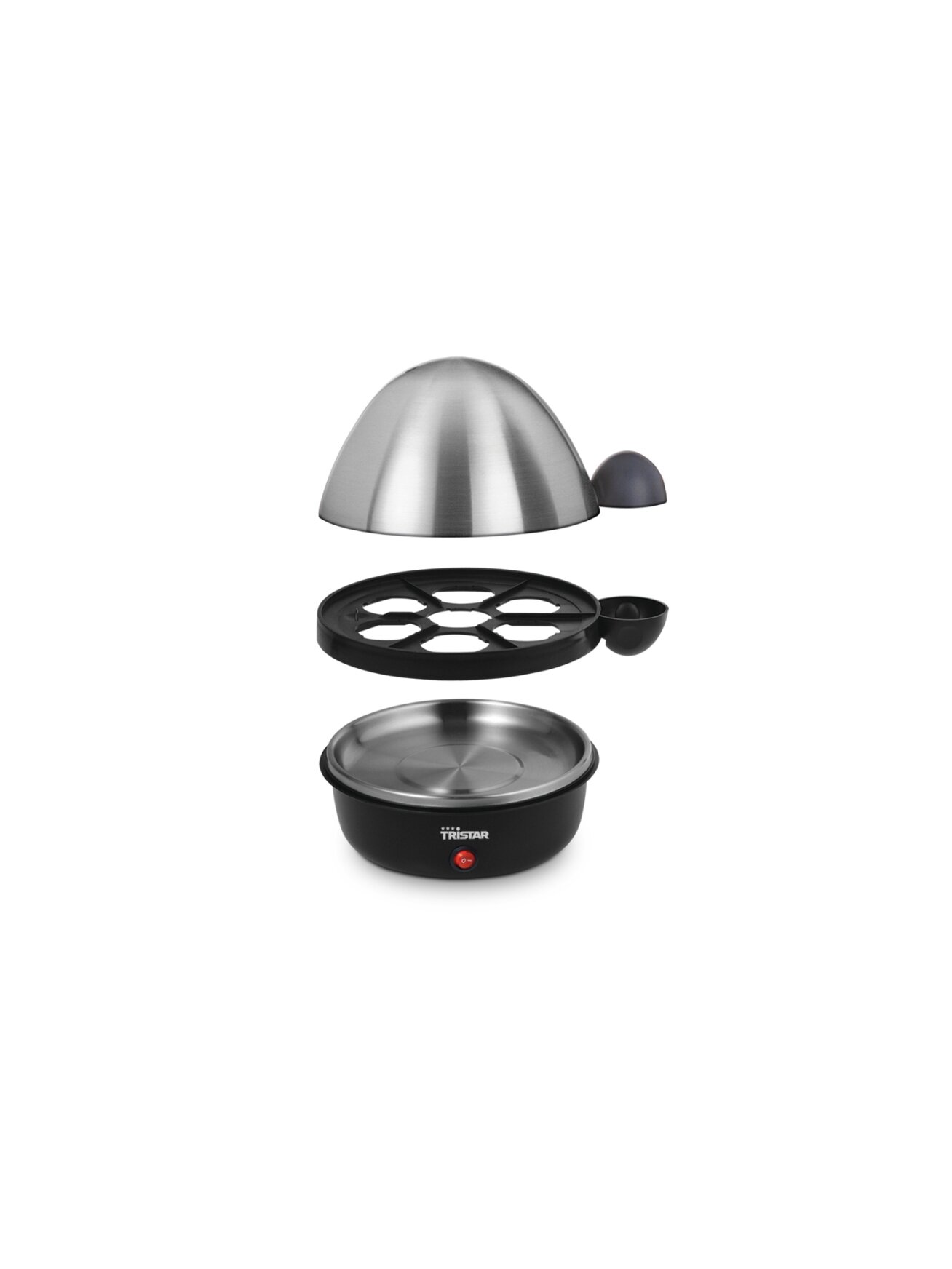 Tristar Egg Boiler EK-3076 Black, Stainless Steel Lid Eggs capacity 7 5