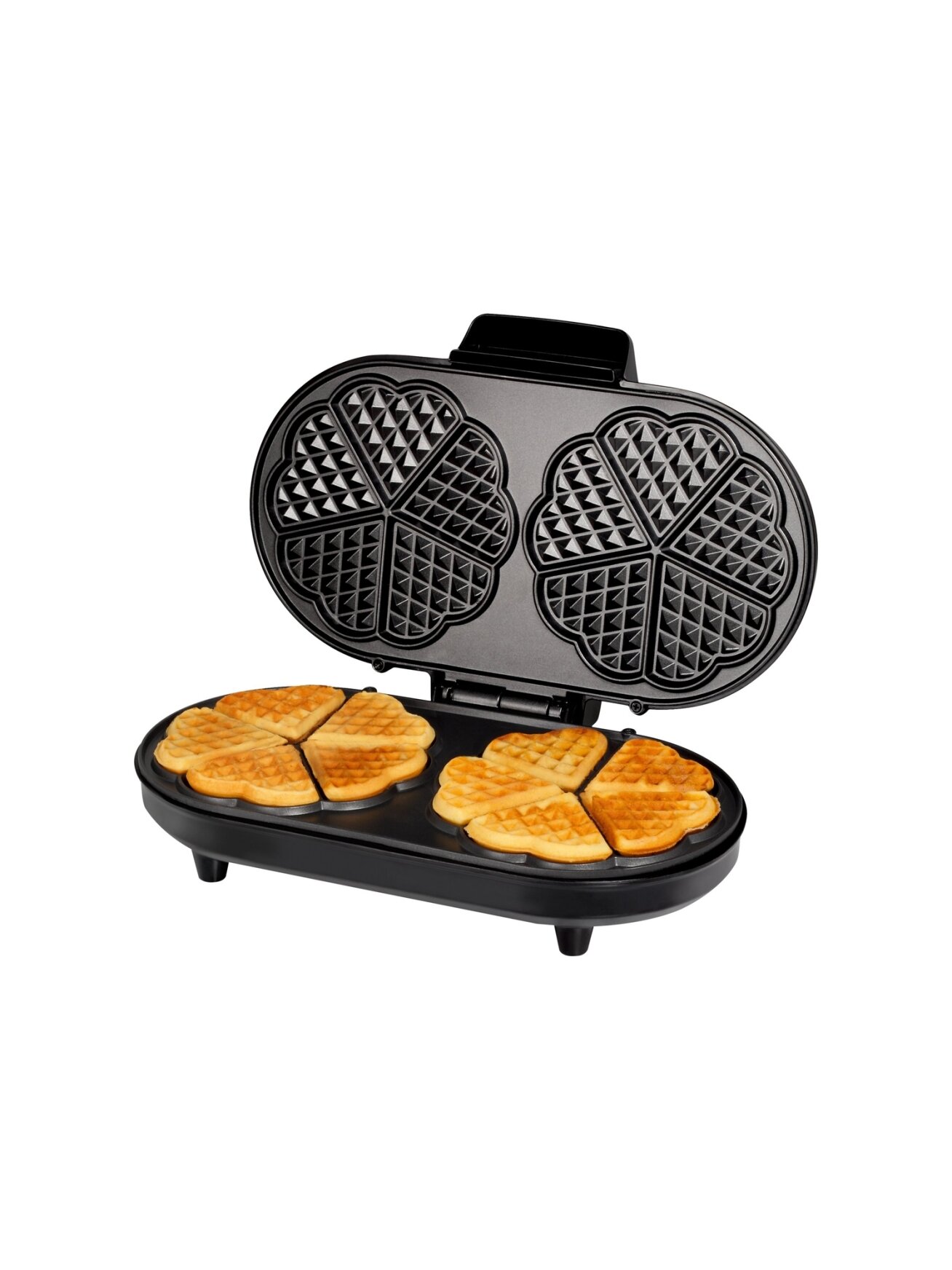 Tristar | Waffle maker | WF-2120 | 1200 W | Number of pastry 10 | Heart shaped | Black 3