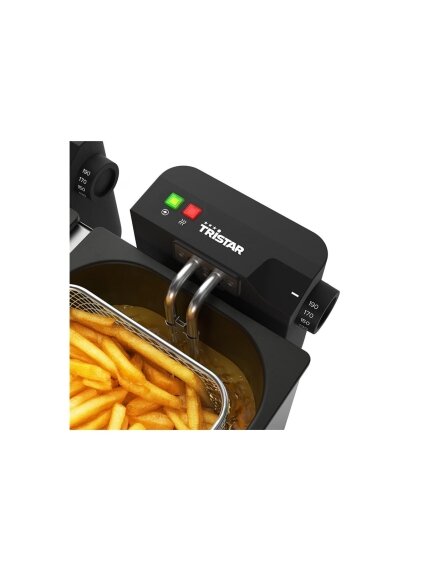 Tristar Double deep fryer | FR-9342 | Power 3600 W | Capacity 6 L | Silver 3