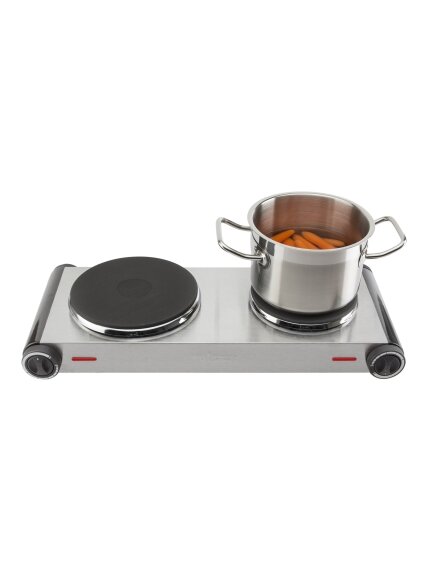 Tristar | Free standing table hob | KP-6248 | Number of burners/cooking zones 2 | Stainless Steel/Black | Electric 1 Tristar | Free standing table hob | KP-6248 | Number of burners/cooking zones 2 | Stainless Steel/Black | Electric 1