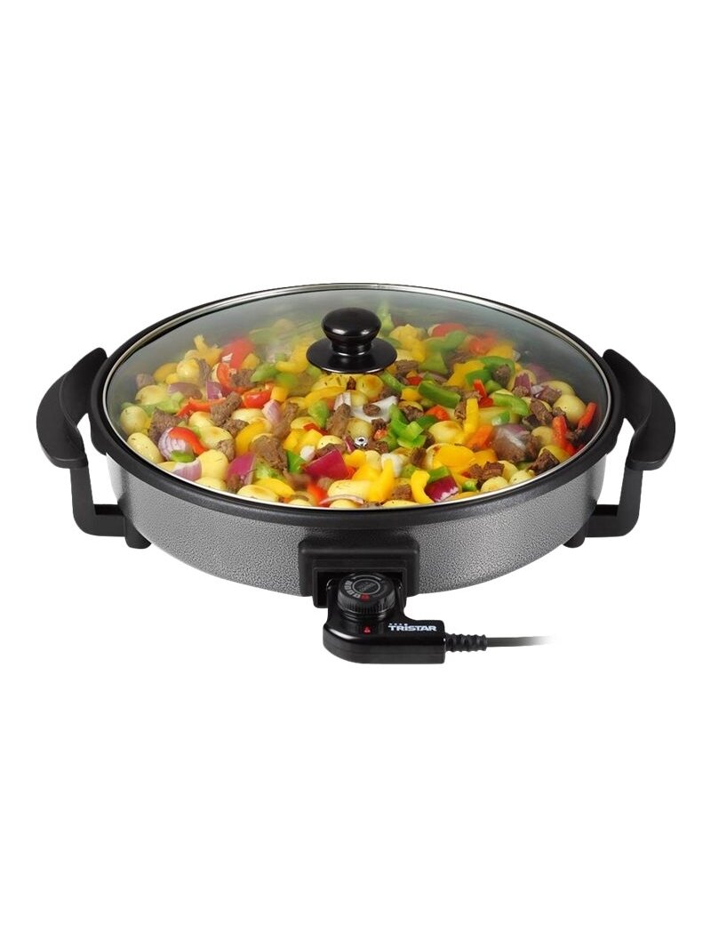 Tristar | Multifunctional grill pan | PZ-2964 | Diameter 40 cm | Grill | 1500 W | Lid included | Fixed handle | Black 1