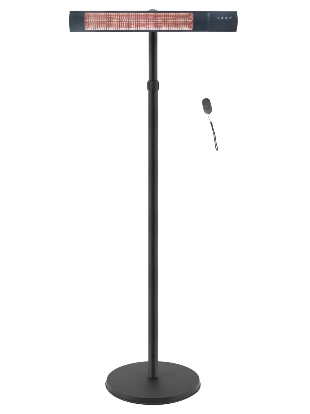 TunaBone Electric Standing Patio Heater, Single carbon golden tube | TB2580ST-01 | Patio heater | 2500 W | Black TunaBone Electric Standing Patio Heater, Single carbon golden tube | TB2580ST-01 | Patio heater | 2500 W | Black