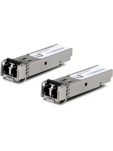 Ubiquiti | UF-MM-1G | SFP | Multi-Mode Fiber | Dual LC | 10/100/1000 Mbit/s | Wavelength 850 nm | Maximum transfer distance 550 m | 0 to +70C Ubiquiti | UF-MM-1G | SFP | Multi-Mode Fiber | Dual LC | 10/100/1000 Mbit/s | Wavelength 850 nm | Maximum transfer distance 550 m | 0 to +70C