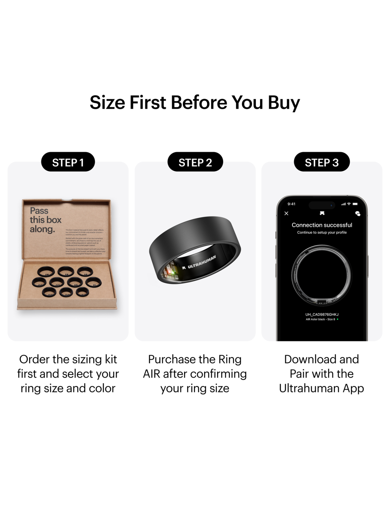 Ultrahuman | Ring Air | Matte Grey | Size 5 | Smart Ring 11