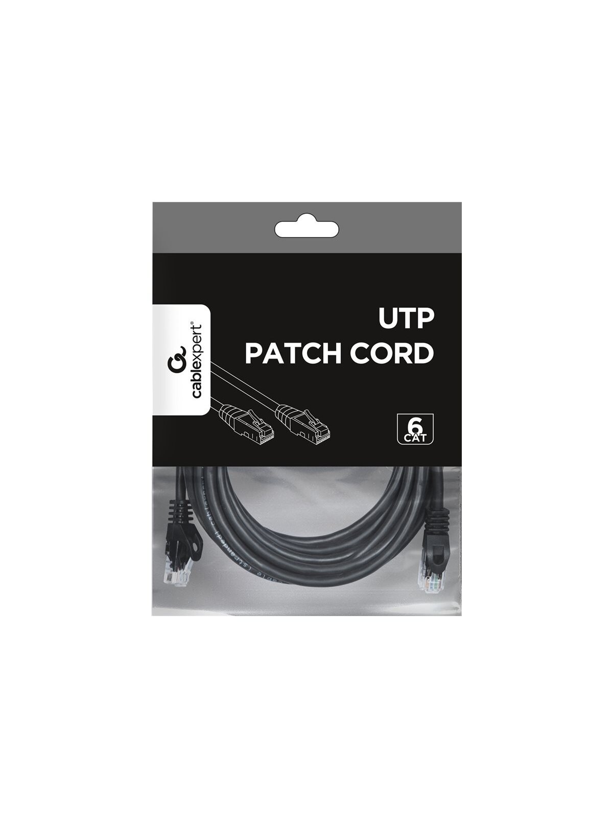 UTP Cat6 | Patch cord | PVC AWG 26 (7 x 0.15 mm wire) | Black | 5 m 2 UTP Cat6 | Patch cord | PVC AWG 26 (7 x 0.15 mm wire) | Black | 5 m 2