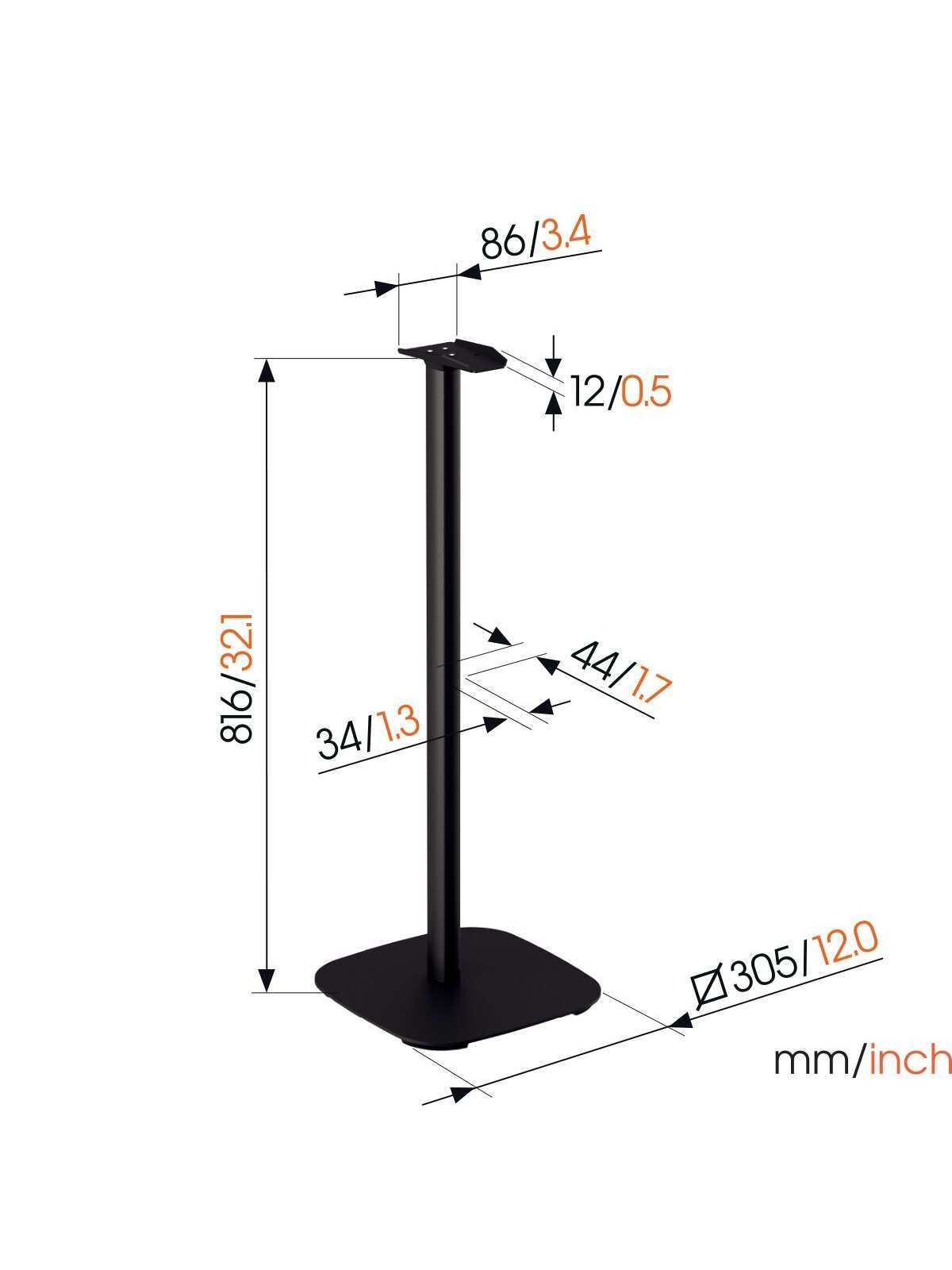 Vogels Floor stand | SFS 4133 Sonos speaker stand for Era 300 | Maximum weight (capacity) 4.5 kg | Black 2 Vogels Floor stand | SFS 4133 Sonos speaker stand for Era 300 | Maximum weight (capacity) 4.5 kg | Black 2