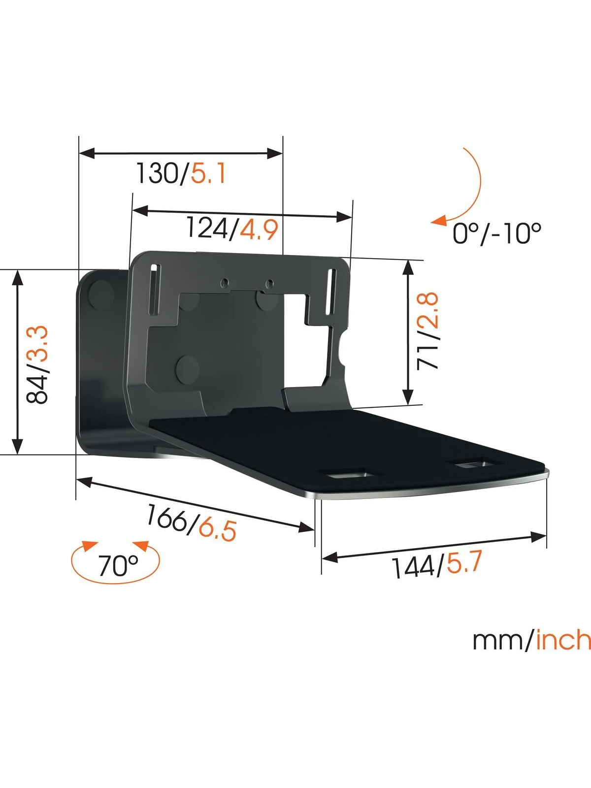 Vogels | Wall mount | SOUND 3205 Speaker Wall Mount | Tilt | Maximum weight (capacity) 6.5 kg | Black 3
