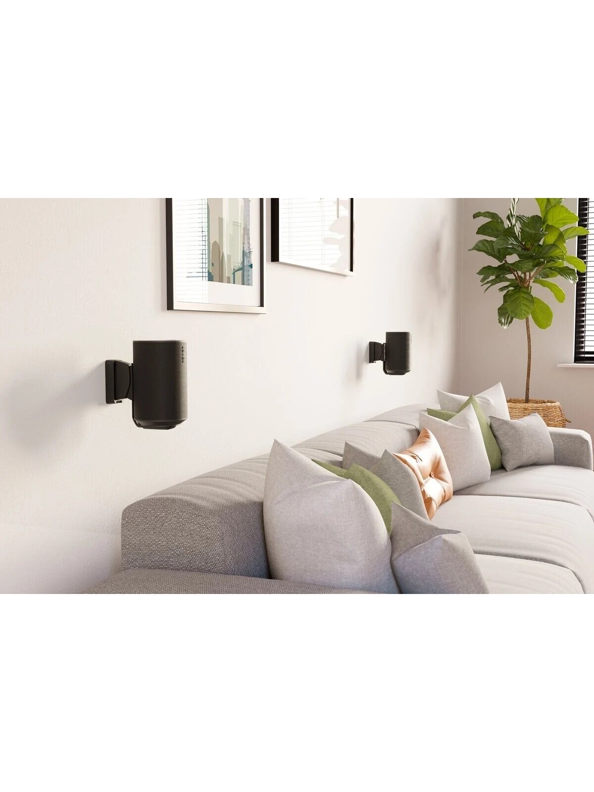 Vogels Wall mount | Speaker Wall Mount for Sonos Era 100 | Tilt, rotate | Maximum weight (capacity) 7 kg | Black 1