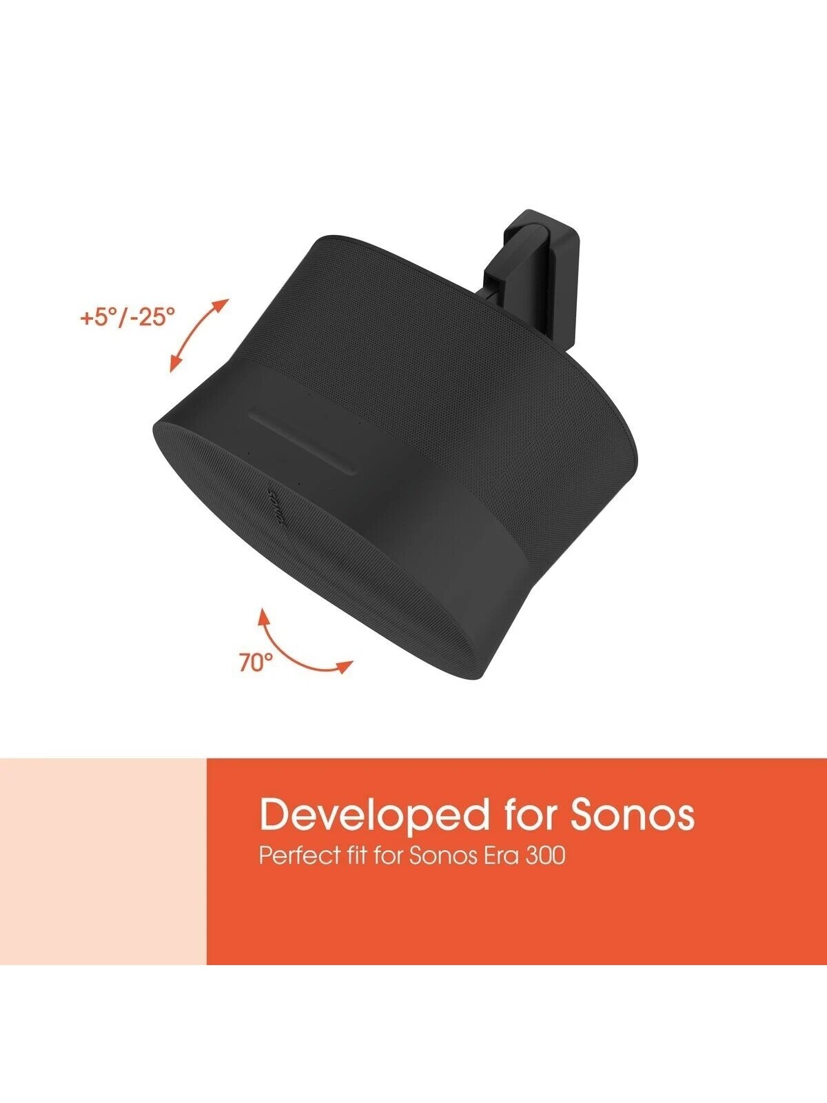 Vogels Wall mount | Speaker Wall Mount for Sonos Era 300 | Tilt, rotate | Maximum weight (capacity) 7 kg | Black 4 Vogels Wall mount | Speaker Wall Mount for Sonos Era 300 | Tilt, rotate | Maximum weight (capacity) 7 kg | Black 4