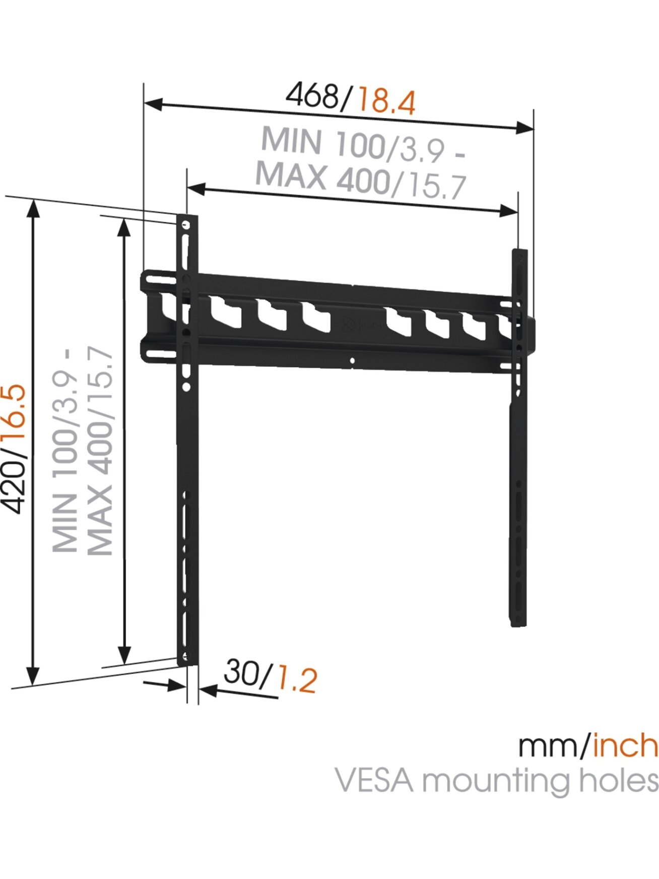 Vogels | Wall mount | MA3000-A | Fixed | 32-55 " | Maximum weight (capacity) 60 kg | Black 2 Vogels | Wall mount | MA3000-A | Fixed | 32-55 " | Maximum weight (capacity) 60 kg | Black 2