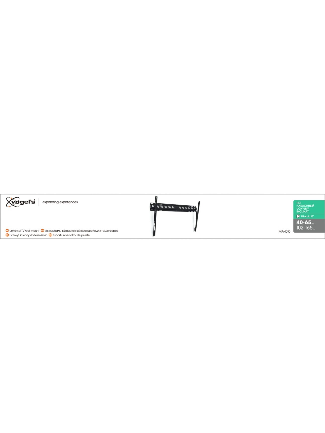 Vogels | Wall mount | MA4010-A1 | Tilt | 40-65 " | Maximum weight (capacity) 60 kg | Black 4 Vogels | Wall mount | MA4010-A1 | Tilt | 40-65 " | Maximum weight (capacity) 60 kg | Black 4