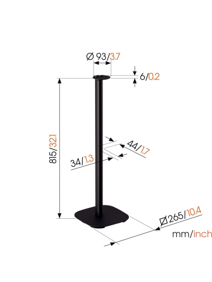 Vogels Floor stand | SFS 4113 Sonos speaker stand for Era 100 | Maximum weight (capacity) 2 kg | Black 2 Vogels Floor stand | SFS 4113 Sonos speaker stand for Era 100 | Maximum weight (capacity) 2 kg | Black 2