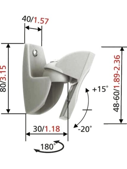 Vogels | Loundspeaker Mount | VLB500 2 pcs. | Turn, Tilt | Maximum weight (capacity) 5 kg | Black 3