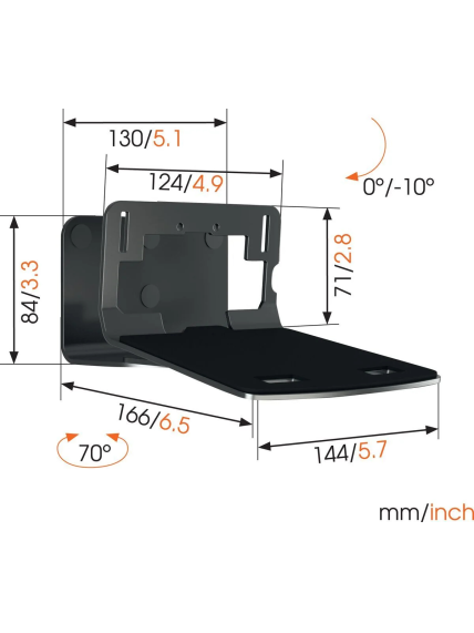 Vogels | Wall mount | SOUND 3205 Speaker Wall Mount | Tilt | Maximum weight (capacity) 6.5 kg | Black 3