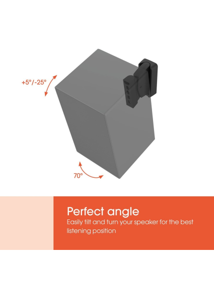Vogels Wall mount | SWM 3021 Universal Speaker Wall Mount | Tilt, rotate | Maximum weight (capacity) 5 kg | Black 3