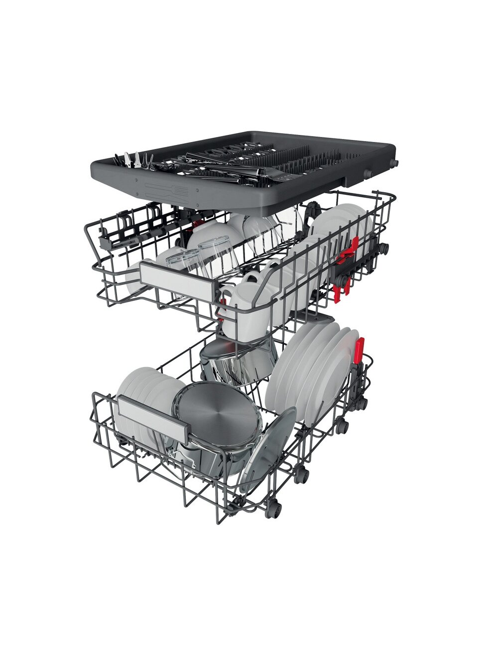 Whirlpool Dishwasher | WSBO 3O34 PF X | Built-in | Width 45 cm | Number of place settings 10 | Number of programs 8 | Energy efficiency class D | Display | Stainless steel 7