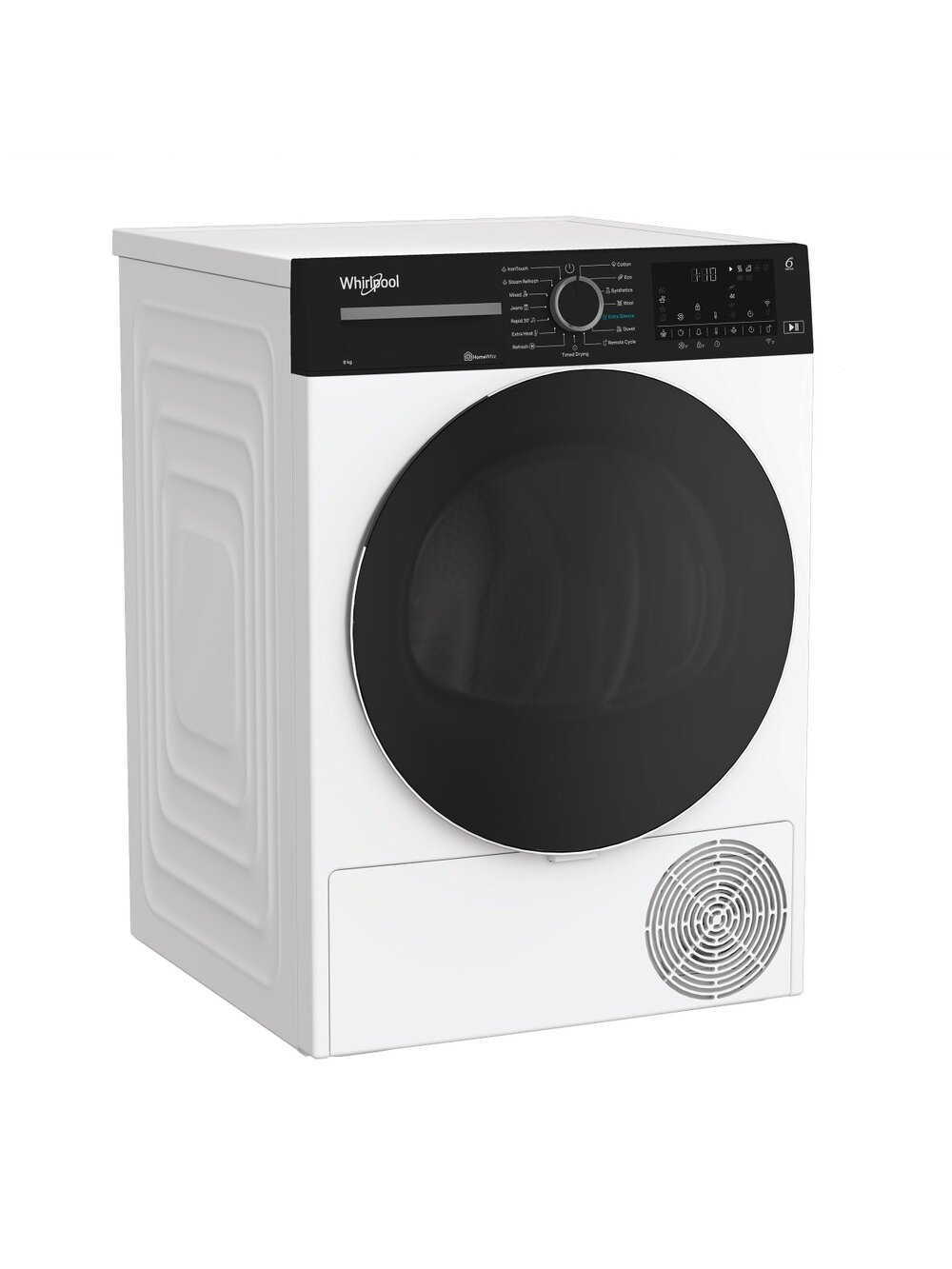 Whirlpool Dryer Machine | WP C8 WBS EE | Energy efficiency class C | Front loading | 8 kg | Digital | Depth 61 cm | Steam function | White Whirlpool Dryer Machine | WP C8 WBS EE | Energy efficiency class C | Front loading | 8 kg | Digital | Depth 61 cm | Steam function | White