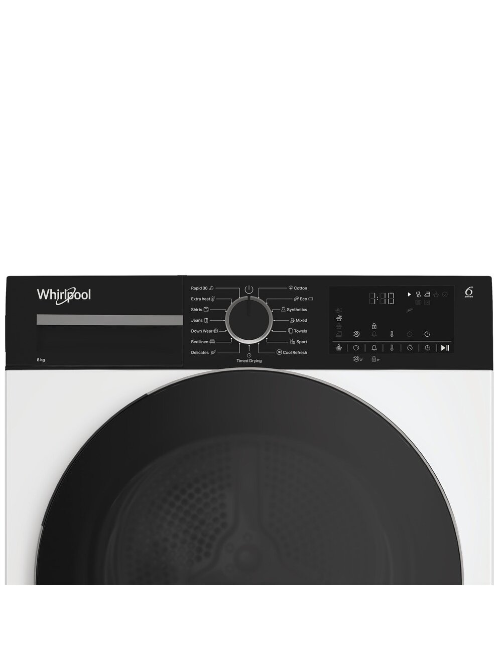 Whirlpool Dryer Machine | WPS D8 WBS EE | Energy efficiency class D | Front loading | 8 kg | Heat pump | Digital | Depth 55 cm | White 2