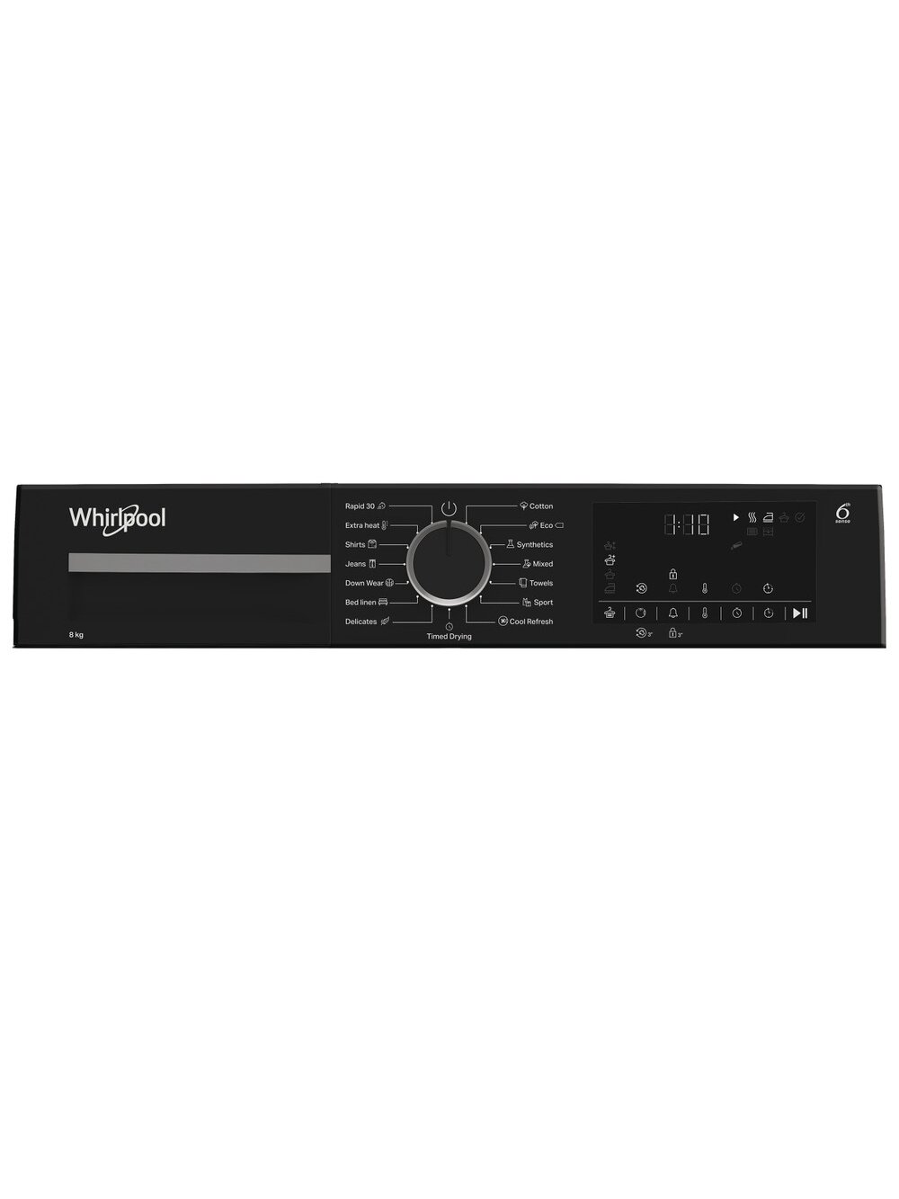 Whirlpool Dryer Machine | WPS D8 WBS EE | Energy efficiency class D | Front loading | 8 kg | Heat pump | Digital | Depth 55 cm | White 3