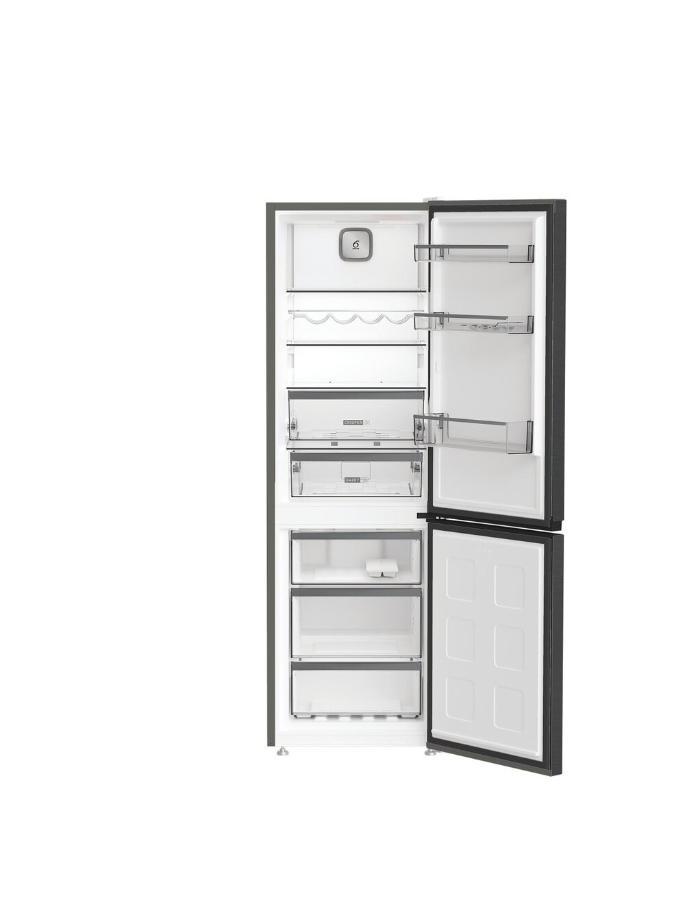 Whirlpool Refrigerator | WHK 26362 XBR4E | Energy efficiency class E | Free standing | Combi | Height 186.5 cm | No Frost system | Fridge net capacity 201 L | Freezer net capacity 106 L | Display | 37 dB | Black 2 Whirlpool Refrigerator | WHK 26362 XBR4E | Energy efficiency class E | Free standing | Combi | Height 186.5 cm | No Frost system | Fridge net capacity 201 L | Freezer net capacity 106 L | Display | 37 dB | Black 2